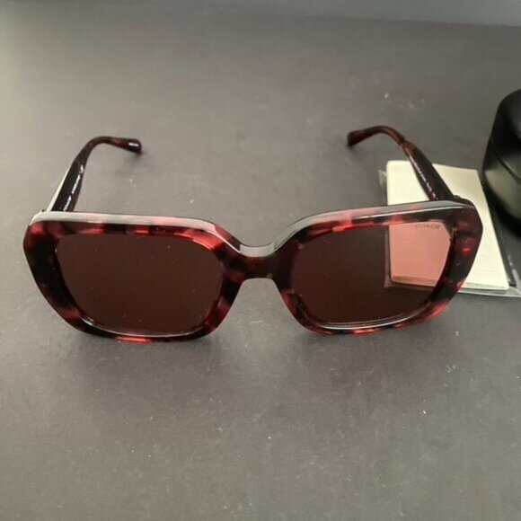 Coach Milky Wine Tortoise Frame Sunglasses - Picture 6 of 6
